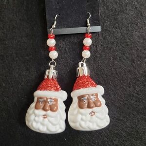 Black Santa Claus earrings